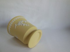 Wedgwood Primrose Yellow Jasperware Prunus Cherry Blossom Vase
