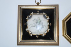 Sungott Art Studios NY Lot of 2 Limoges Cameo Framed Art Décor 8×8 and 7×7
