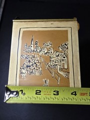 Vintage Tole Painted Metal Letter Holder English Toleware Golfar and Hughes