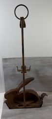 Vintage Cast Iron Rabbit Candlestick Wall Sconce Large 24″ Long Leaves