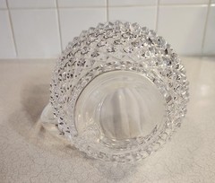 Vintage Crystal Pitcher Clear Glass Water Pitcher