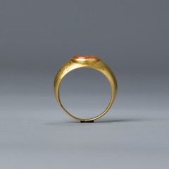 Roman Gold Ring with Carnelian Intaglio Circa 1st-2nd Century AD