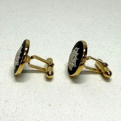 Wedgwood Gold Plated Cufflinks Made in England Excellent Condition