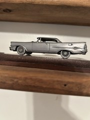 1984 Avon Pewter Car Collectibles Set of 5 as seen on Wood Bases