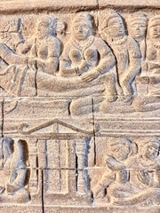 Framed Borobudur Temple Museum Replica Volacanic Stone Queen Maya Buddha