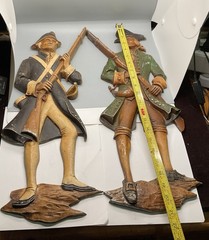 Colonial Army Minute Men. SEXTON MCM WALL DECOR SOLDIERS.