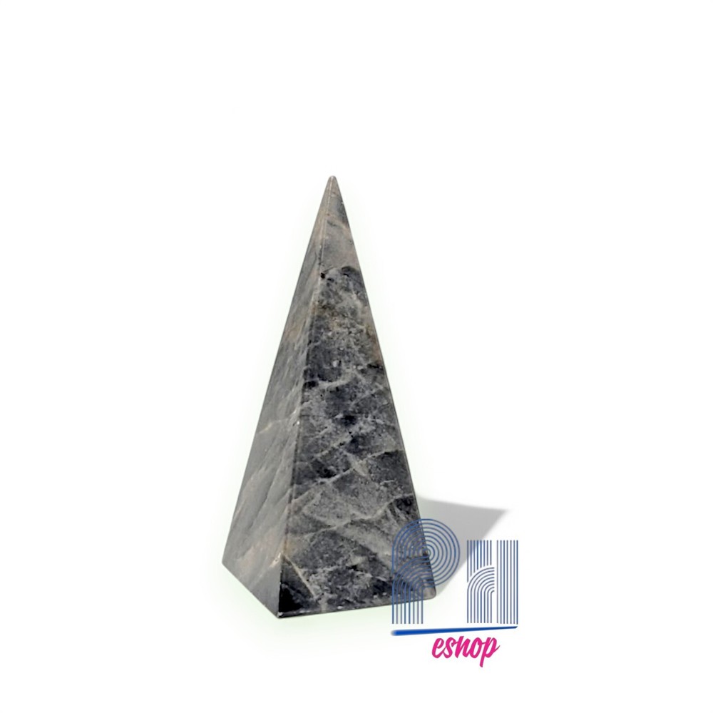 Neoclassical Solid Marble Gray Obelisk SQUARE Base Great Color Veining 5.75″