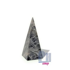Neoclassical Solid Marble Gray Obelisk SQUARE Base Great Color Veining 5.75″