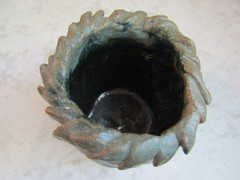 1930’s – 40’s Shawnee Pottery Organic Heavy Clay Jug /Vase Made in USA