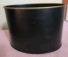 Vintage Tole Painted Black Metal Basket, Mail Desk Organizer 7″ x 4.75″ x 5″