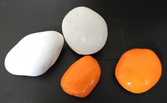 Hand Painted Rock Art Halloween Rocks Pumpkin, Ghost, Boo, & Spider Web