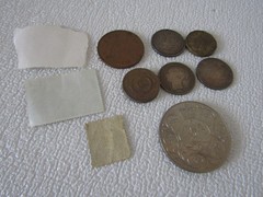 Vintage coins & Stamp bundle 1941 Three Pence Coin 1977 queen jubilee Collectors