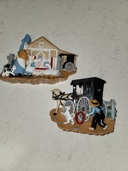 Burwood Amish Buggy Country Scene Wall Decor Homco Home Interiors Set Of 2