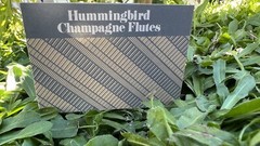 Vintage Avon Lead Crystal Hummingbird Champagne Flutes Frosted Set of 2 New NOS