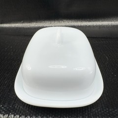 White Stoneware Ceramic Caviar Dish Container Butter Dish 4inch Restaurant Ware