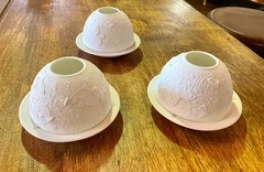 Bernardaud France Butterflies Lithophane Votive Candle Holder