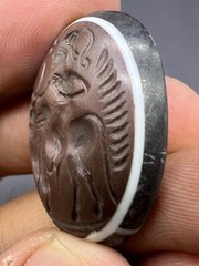 Rare Medieval Intaglio Seal Cylinder Jasper Stone Stamp Bead