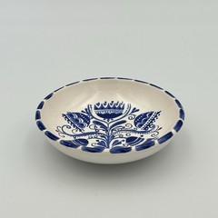Vintage Trinket Jewelry Ring Dish Blue & White Floral Paul Vogt Keramik Germany