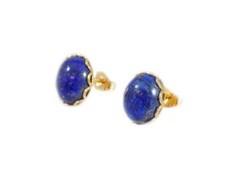 Lapis Lazuli Earrins Antique Persian Gem Badakhshan Afghanistan Ancient Sumer Ur