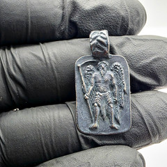 Ancient Roman Greek God Kronos Saturn of Time and Harvest Silver Pendant Chronos