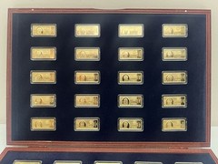American Mint Presidents of The USA – CU/24k Gold Plated – 45 Ingot Set