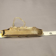 Norwegian Cruise Ship Gold Plated Metal Christmas Ornament Norway Cruise Line