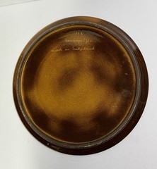 Vtg Weiningen Keramik Switzerland Hand-painted Fern Plant Collectors Plate 11.75