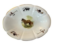 Equestrian Royal Tara Trinket Soap Dish Scalloped Horse Race Galway Ireland