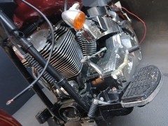UNTESTED New Bright 9.6V R/C Red Harley Davidson Fat Boy Motorcycle AS IS PARTS