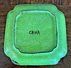 Set of 2 Vintage Cloisonné Enamel on Copper Trays Trinket Dishes READ 4.25×3.5”
