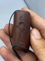 Jasper Stone Ancient Cylinder Seal Stamp Bead Babylon Intaglio Roll Beads