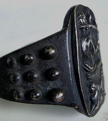 300 BC Ancient Greek Silver Ring God Orpheus bard legendary musician and prophet