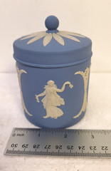 Wedgwood Assorted Lot Of 9 Pieces Blue Jasperware Montreal Olympics Plate, Vase