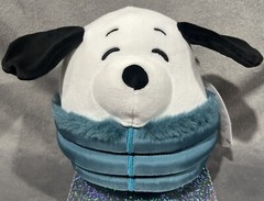 Squishmallows Snoopy Brown Christmas Peanuts Gang Plush Football Vest Woodstock