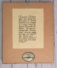 Gold Toned Wood Frame Press Flowers Gallery Wall Signed Louise Toluemke Kansas