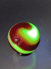 .70″ Akro Oxblood Corkscrew UV Reactive Marble- #CE141
