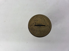 Vintage 1980s HALLMARK Tube Tin MAD MONEY Piggy Bank Coin Holder Retro