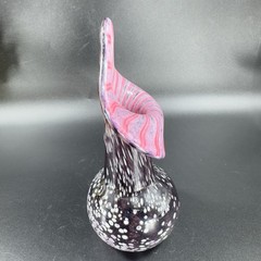 Vintage Hand Blown Art Glass Vase Jack In Pulpit Hand Made Studio Glass Vase VTG