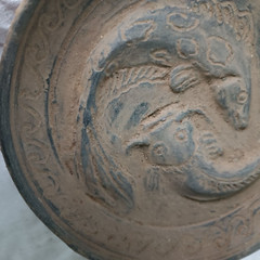 300 BC Amazing Ancient Roman Terracotta Plateful Plate High detailed decorated
