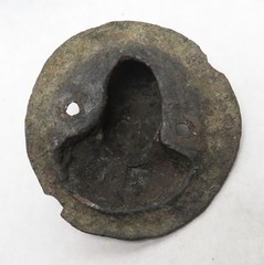 1ST-2ND CENTURY AD ROME RELIEF FIGURAL BRONZE PHALERA GOD BACCHUS ORNAMENT MOUNT