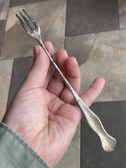 Antique Silver Plated Cocktail Fork Victorian – Edwardian 19th – 20th C.