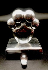 Adorable Cast Aluminum Dog Paw Christmas Stocking Or Leash Holder