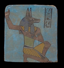 Authentic Egyptian Antique Rare Statue Figurine Egyptian Anubis Relief BC
