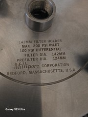 Millipore 142mm Stainless Steel Pressure Filter Holder 10 lb Lab Surplus Gear