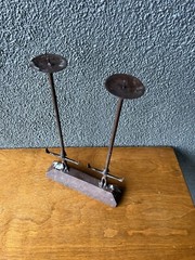 Candle Holder Candelabra Abstract Sculpture Metal Art Modernist Mid Century Mcm