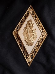 Vintage Dart Ind 1960’s Hollywood Regency Diamond Gold Wall Art Decor #4271