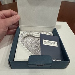 Waterford Marquis Collection Heart Shaped Trinket Dish Clear Lead Crystal Signed