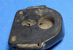 PRE-COLUMBIAN TEOTIHUACAN STONE SKULL WHISTLE PENDANT