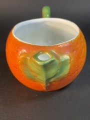 3 Vintage Porcelain Orange Peel Cup, Pitcher And Bowl Germany Japan -1 Chip