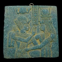Royal Ramesses & Isis Sacred Relief – Rare Antique Temple Plaque